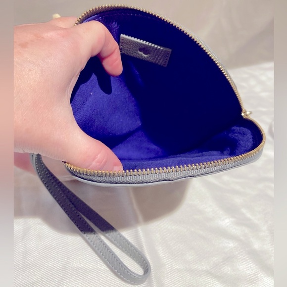 Ela Circle wristlet, vegan leather, animal print and gold accents. - Picture 9 of 10